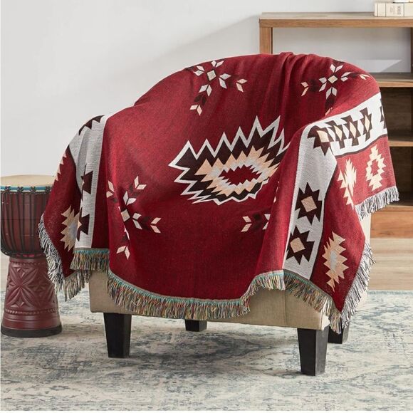 Western Boho Couch Throw Blanket - Picture 1 of 3